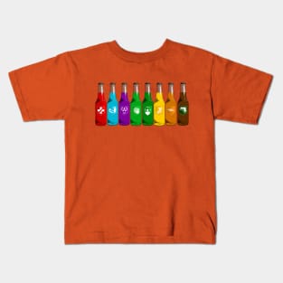 Zombie Perks Lined Up on Orange Kids T-Shirt